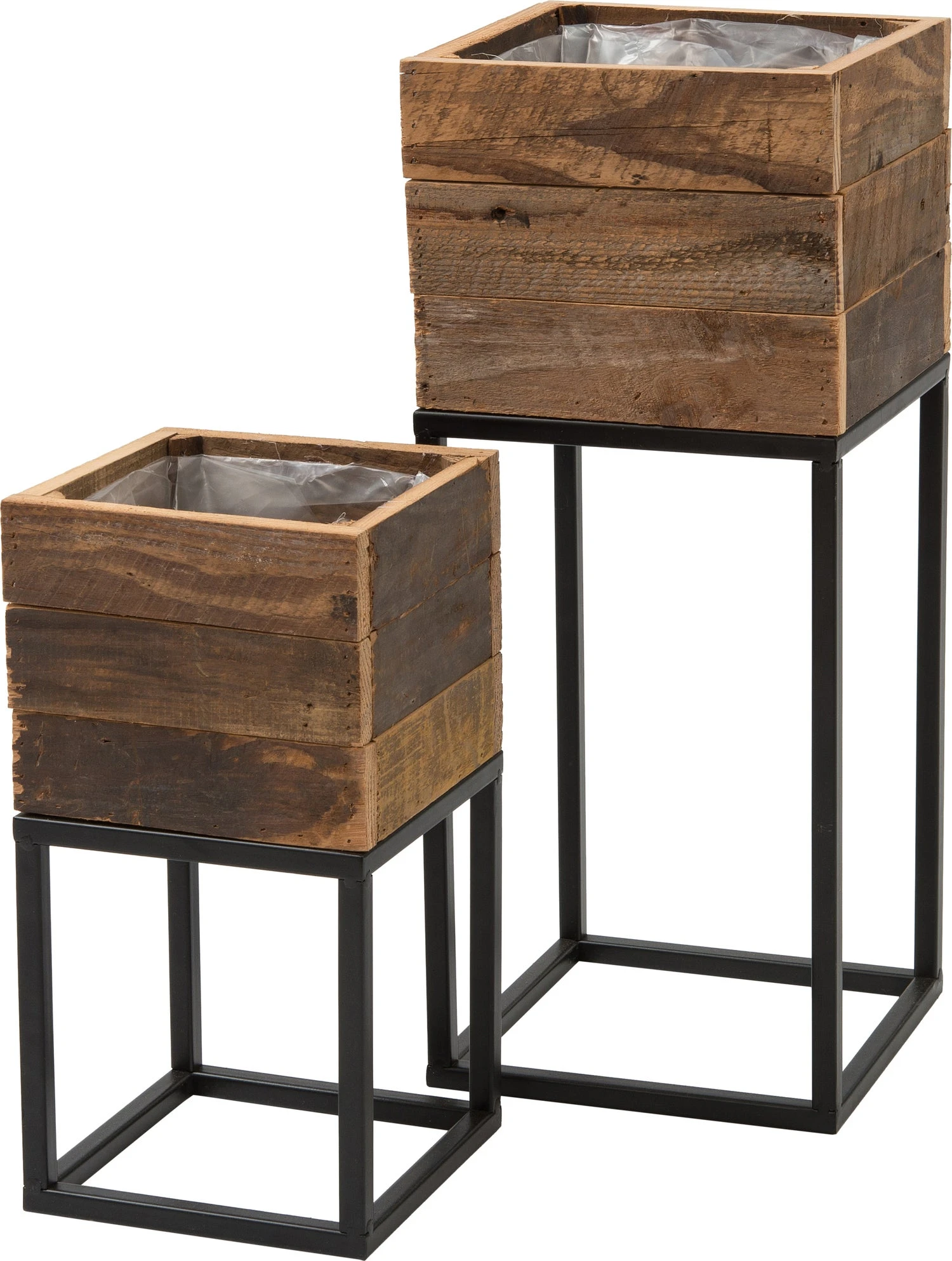 Intratuin Plantenbak Miles Op Voet Zwart / Naturel 18 X 18 X 34 Cm 2 Intratuin Plantenbak Miles Op Voet Zwart / Naturel 18 X 18 X 34 Cm - Afbeelding 2