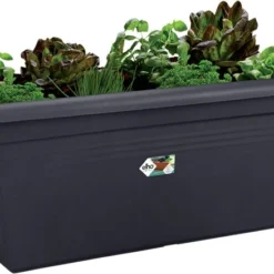 Elho Green Basics Garden Xxl Bloembak L 100 H 40 Cm Zwart
