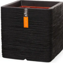 Capi Europe Plantenbak Nature-Rib Zwart 40 X 40 X 40 Cm