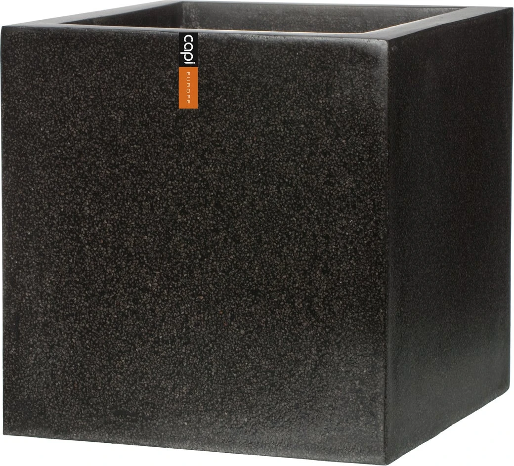 Capi Europe Plantenbak Lux Terrazzo Zwart 20 X 20 X 20 Cm 1 Capi Europe Plantenbak Lux Terrazzo Zwart 20 X 20 X 20 Cm