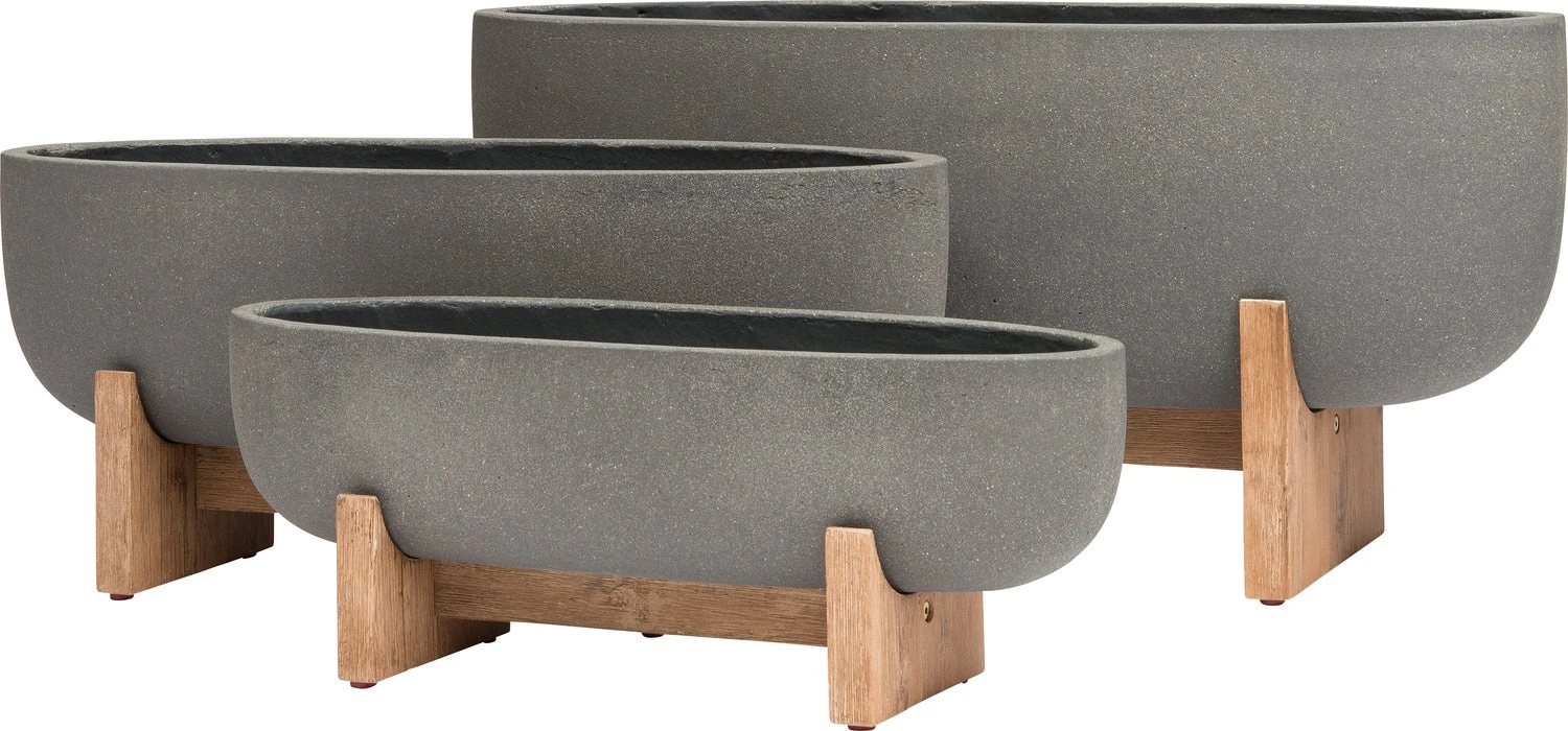 Intratuin Plantenbak Met Standaard Sabine Grijs 86 X 32 X 41,5 Cm 2 Intratuin Plantenbak Met Standaard Sabine Grijs 86 X 32 X 41,5 Cm - Afbeelding 2