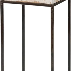 Intratuin Plantenbak Kyra Op Voet Wit / Naturel 28 X 28 X 75 Cm