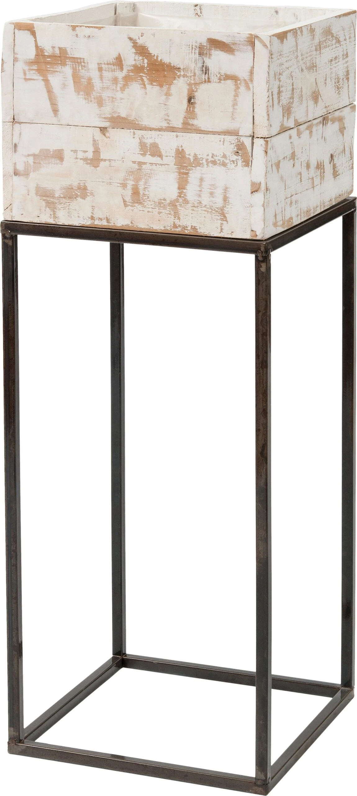 Intratuin Plantenbak Kyra Op Voet Wit / Naturel 28 X 28 X 75 Cm 1 Intratuin Plantenbak Kyra Op Voet Wit / Naturel 28 X 28 X 75 Cm