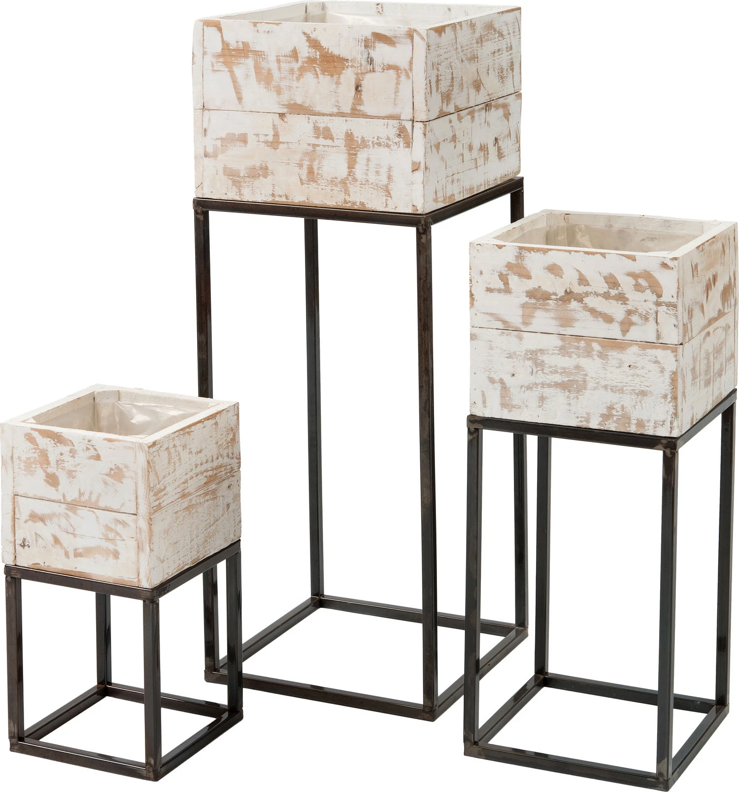 Intratuin Plantenbak Kyra Op Voet Wit / Naturel 28 X 28 X 75 Cm 2 Intratuin Plantenbak Kyra Op Voet Wit / Naturel 28 X 28 X 75 Cm - Afbeelding 2