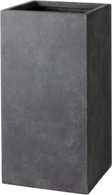 Intratuin Bloempot Kubus Hoog Antraciet 34 X 34 X 70 Cm 1 Intratuin Bloempot Kubus Hoog Antraciet 34 X 34 X 70 Cm