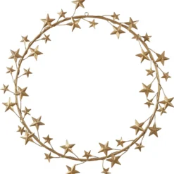 House Of Seasons Wandhanger Ster Goud D 68 H 4,5 Cm