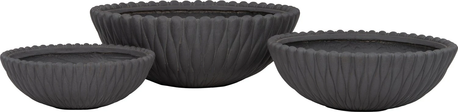 Intratuin Plantenschaal Schulp Antraciet D 71 H 28,5 Cm 2 Intratuin Plantenschaal Schulp Antraciet D 71 H 28,5 Cm - Afbeelding 2