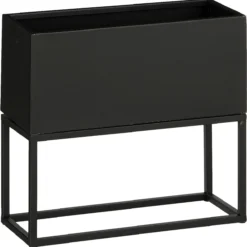 Mica Decorations Plantenbak Op Voet Gerry Zwart 42 X 16 X 38 Cm